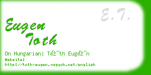 eugen toth business card